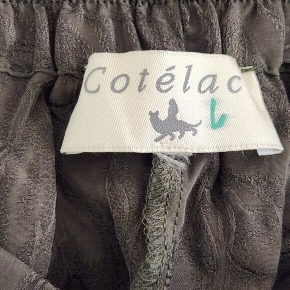 Cotelac France Jacquard Floral Wide Leg Baggy Barrel Pants Size 1 (6 US) - Picture 7 of 10